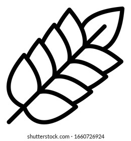 Wheat plant icon. Outline wheat plant vector icon for web design isolated on white background