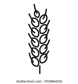 Wheat plant icon. Outline wheat plant vector icon for web design isolated on white background