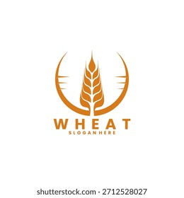 Wheat plant logo design vector template. Wheat logo design icon