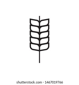 Wheat plant logo template vector bake icon design