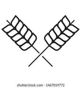 Wheat plant logo template vector bake icon design