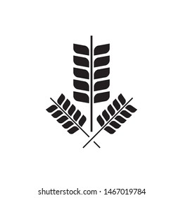 Wheat plant logo template vector bake icon design