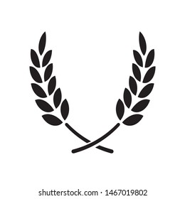 Wheat plant logo template vector bake icon design