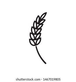 Wheat plant logo template vector bake icon design