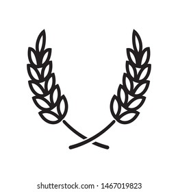 Wheat plant logo template vector bake icon design