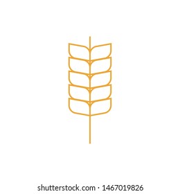 Wheat plant logo template vector bake icon design