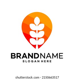wheat point Icon Logo Design Template Illustration Vector