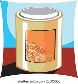 wheat powder in blue  background	