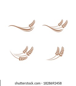 Wheat rice agriculture logo, Wheat grain, Wheat Nutrition, Wheat rice agriculture logo Inspiration vector