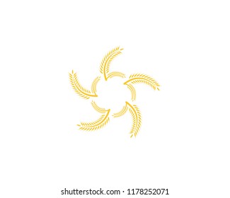 Wheat rice agriculture logo vector template