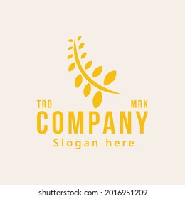 Wheat rice agriculture logo vector template, vector illustration