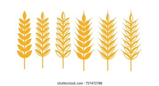 wheat rice bakery food farm agriculture logo