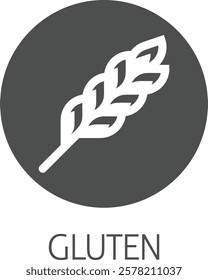 A wheat or rice plant gluten food concept icon. Possibly an icon for the wheat or gluten allergen or allergy.