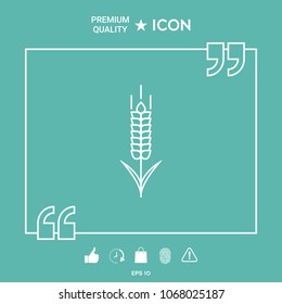 Wheat or rye spikelet icon