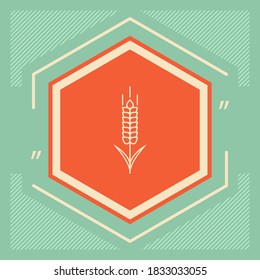 Icono de la espiqueta de centeno o de trigo. Elementos gráficos para su diseño