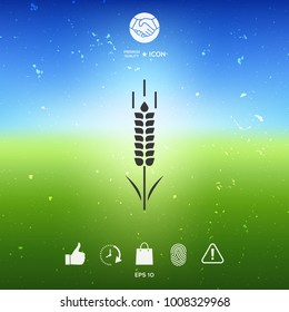 Wheat or rye spikelet symbol