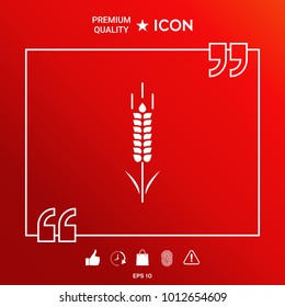 Wheat or rye spikelet symbol