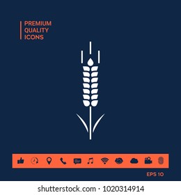 Wheat or rye spikelet symbol