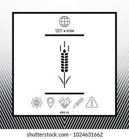 Wheat or rye spikelet symbol