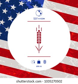 Wheat or rye spikelet symbol