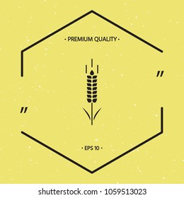 Wheat or rye spikelet symbol