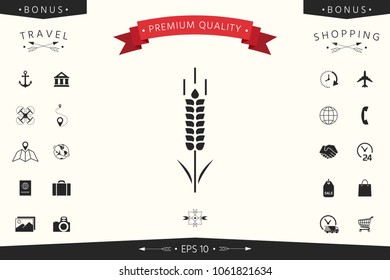 Wheat or rye spikelet symbol