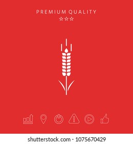 Wheat or rye spikelet symbol