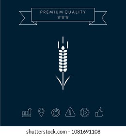 Wheat or rye spikelet symbol
