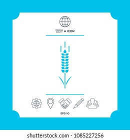Wheat or rye spikelet symbol