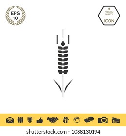 Wheat or rye spikelet symbol