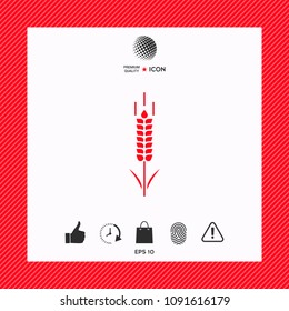 Wheat or rye spikelet symbol