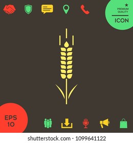 Wheat or rye spikelet symbol