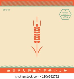 Wheat or rye spikelet symbol