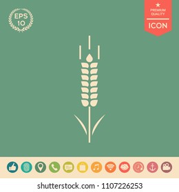 Wheat or rye spikelet symbol