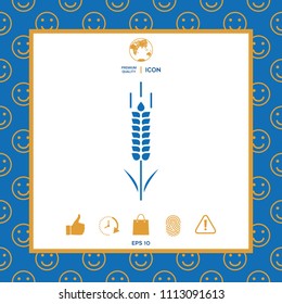 Wheat or rye spikelet symbol