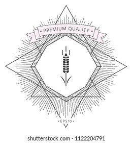 Wheat or rye spikelet symbol