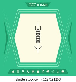 Wheat or rye spikelet symbol