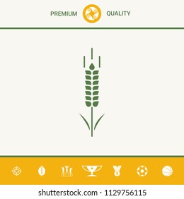 Wheat or rye spikelet symbol