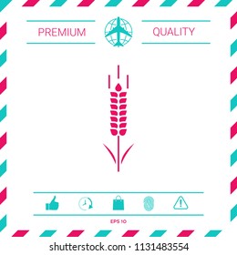 Wheat or rye spikelet symbol