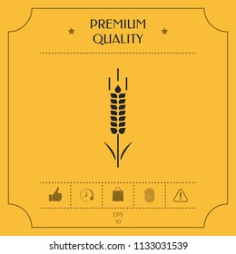Wheat or rye spikelet symbol