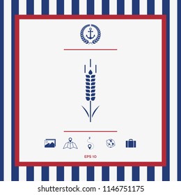 Wheat or rye spikelet symbol