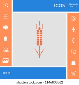 Wheat or rye spikelet symbol
