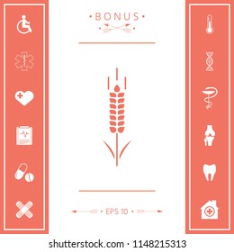 Wheat or rye spikelet symbol