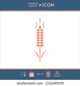Wheat or rye spikelet symbol