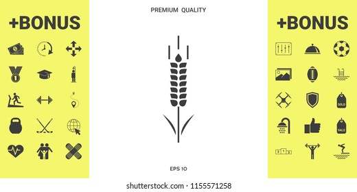 Wheat or rye spikelet symbol