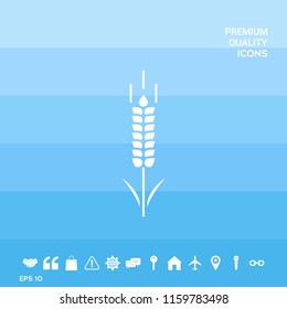 Wheat or rye spikelet symbol