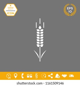 Wheat or rye spikelet symbol