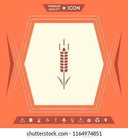 Wheat or rye spikelet symbol