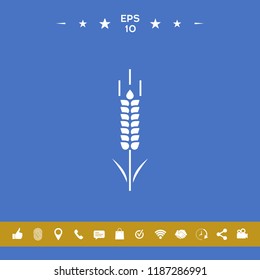 Wheat or rye spikelet symbol
