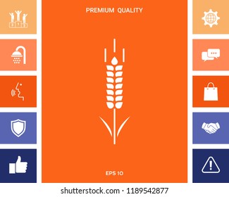 Wheat or rye spikelet symbol